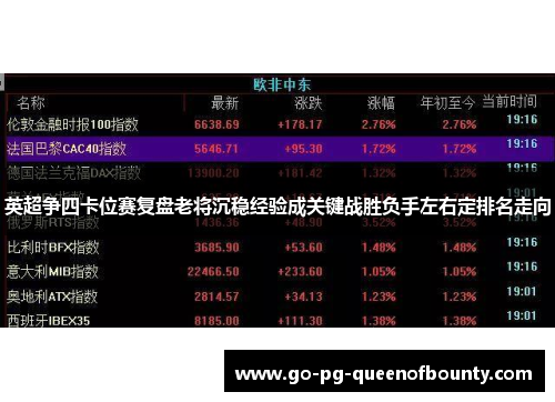 英超争四卡位赛复盘老将沉稳经验成关键战胜负手左右定排名走向